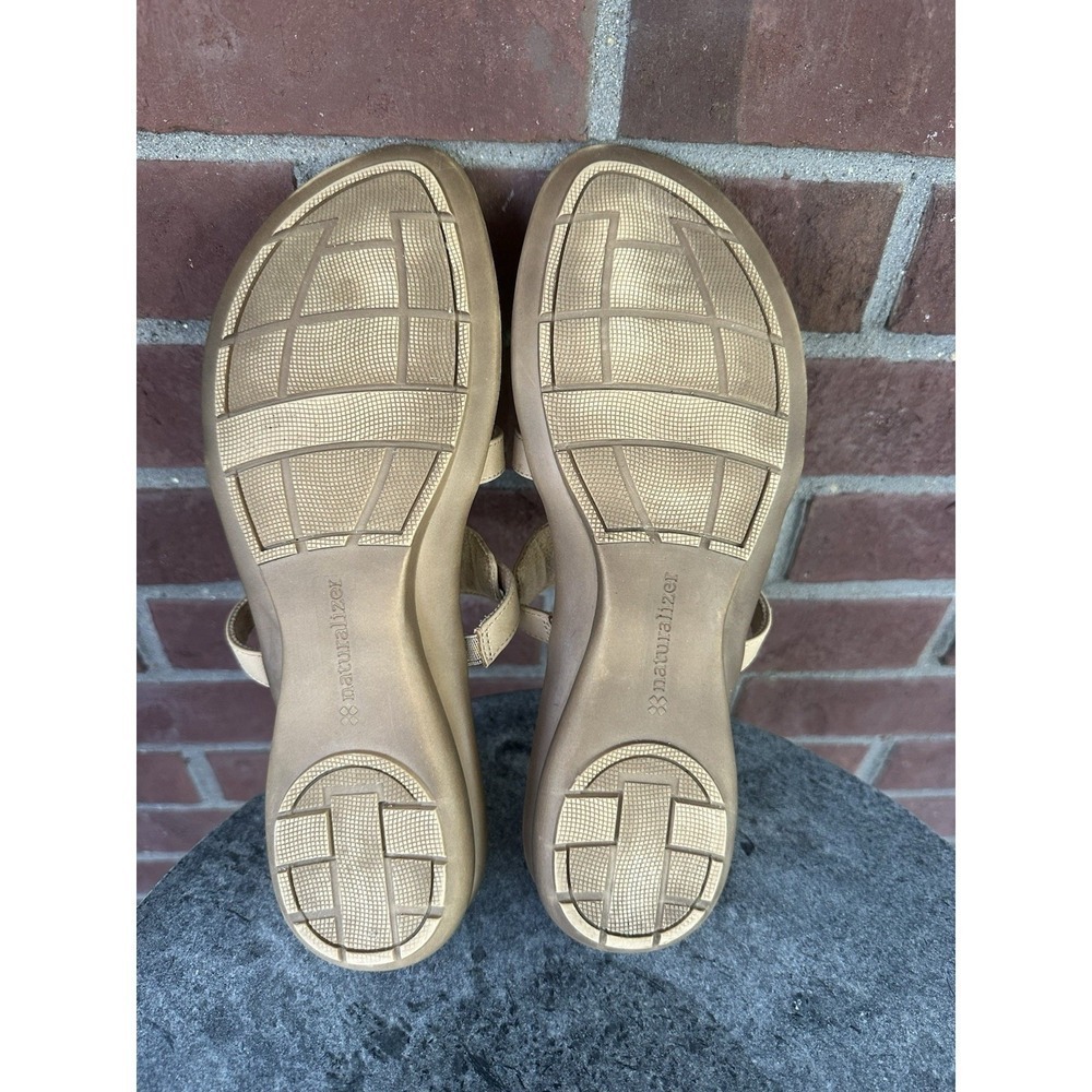 Naturalizer Jamelia Womens Size 8.5M Embelished Tan Sandals Shoes - Picture 7 of 8